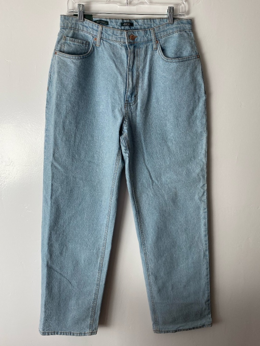 Wild Fable 90s Relaxed Straight Jeans Sparkle Size 10 Light Wash Women's Glitter
